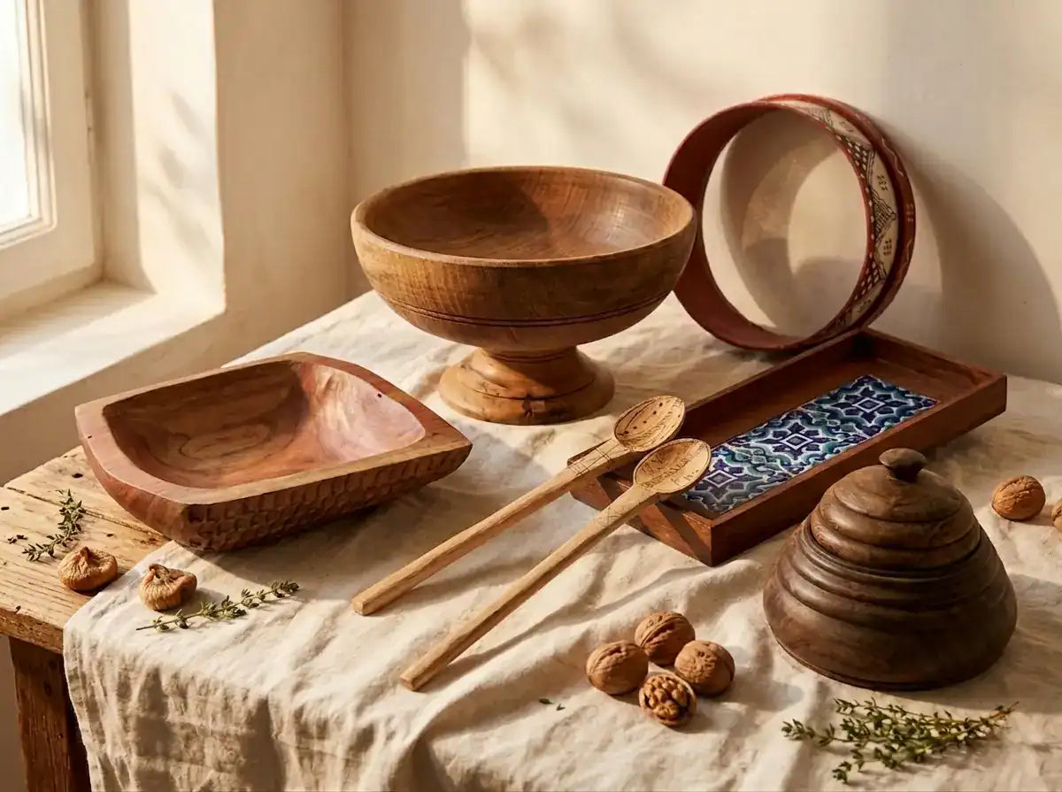 Collection en bois d'olivier