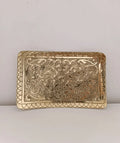 Petit plateau rectangulaire en cuivre ciselé