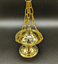 Brûleur d'encens en cuivre doré